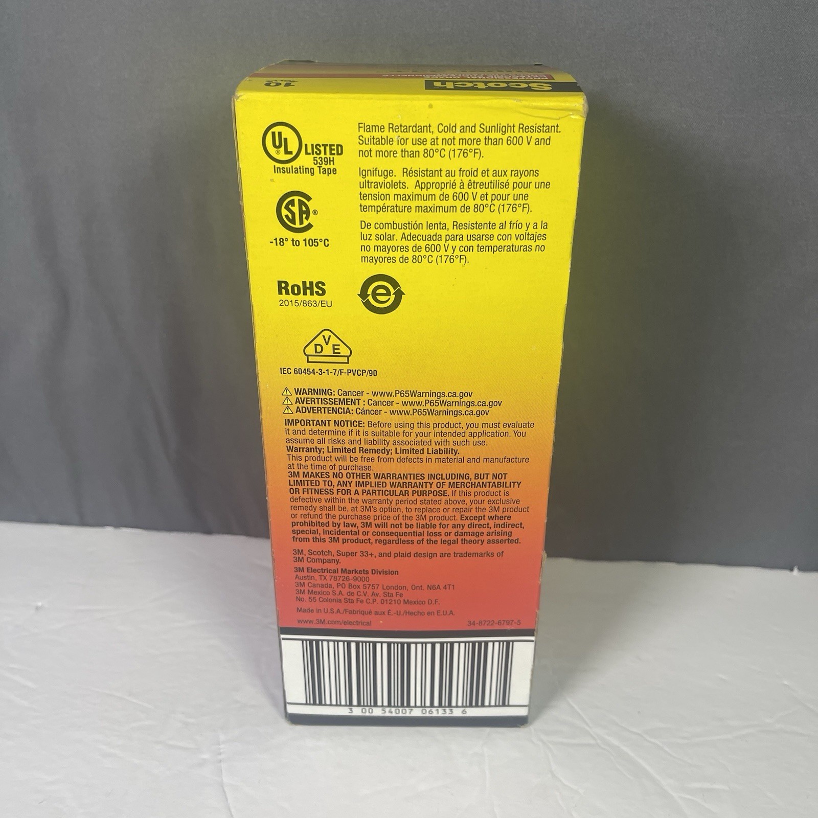 (10 PACK) 3M Scotch Super 33+ Electrical Tape