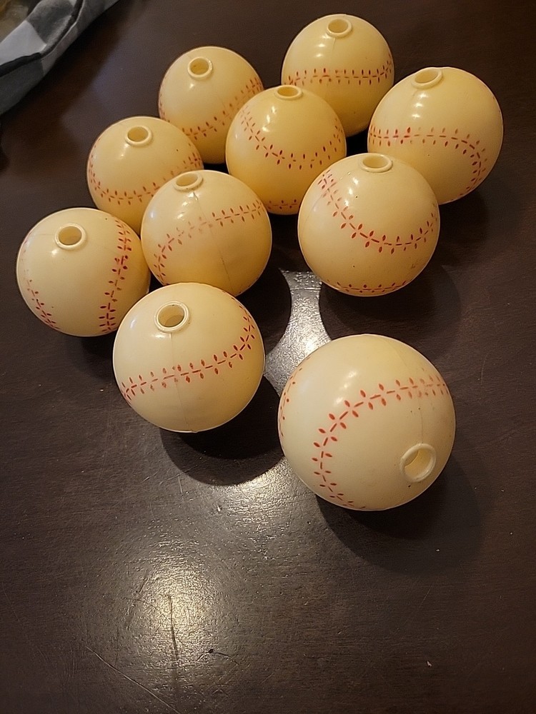 Vtg Blow Mold Baseballs Patio Plastic Light Covers