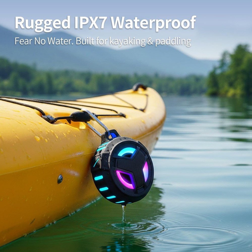 Bluetooth Shower Speaker, Portable Bluetooth Speakers, IP67 Waterproof Wirele...