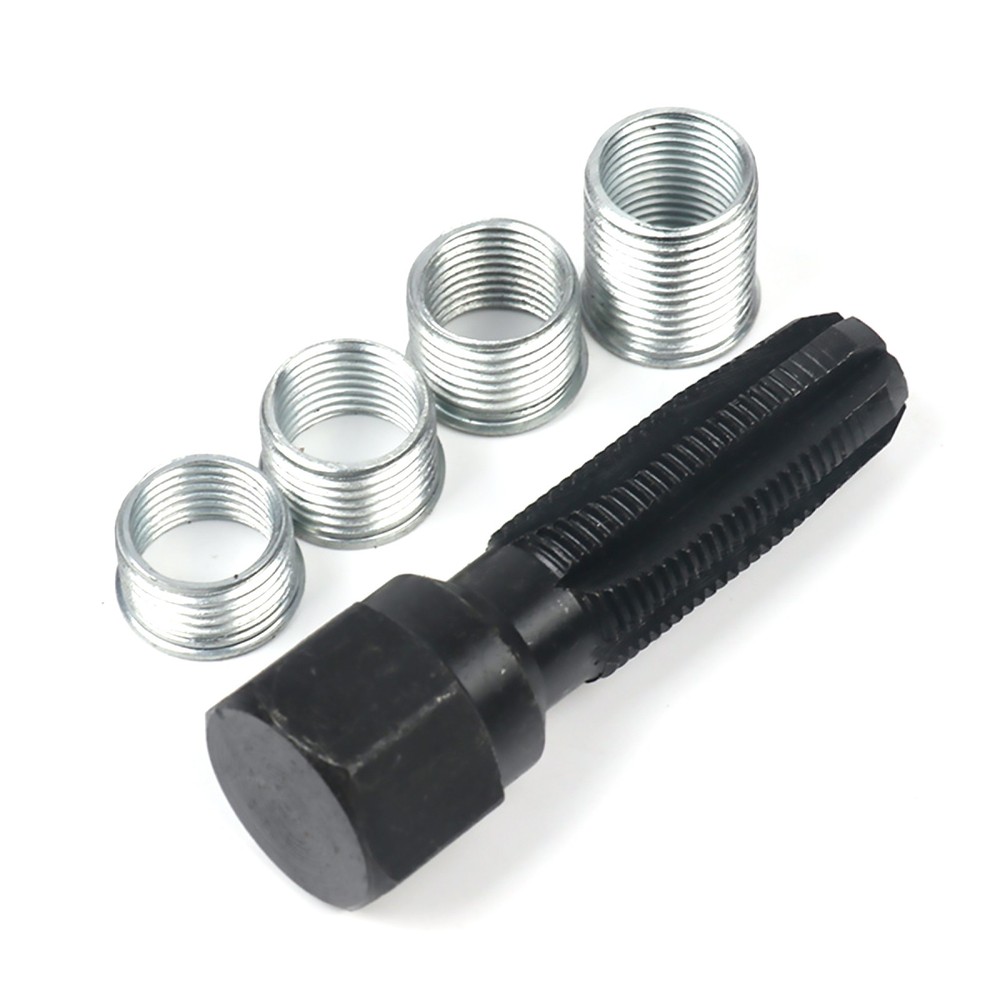 M14 x1.25 Spark Plug Rethread Thread Repair Kit Reamer Tap with 4 Inserts D