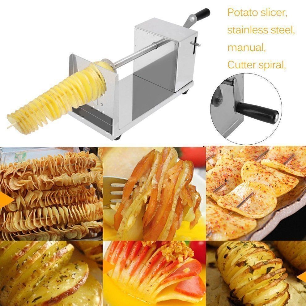 Spiral Potato Slicer Chipper Potato Chips Cutter Machine Tornado Kitchen Tools