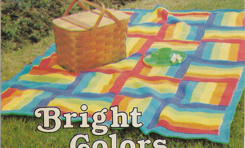vintage, California Bright Afghan crochet pattern instructions