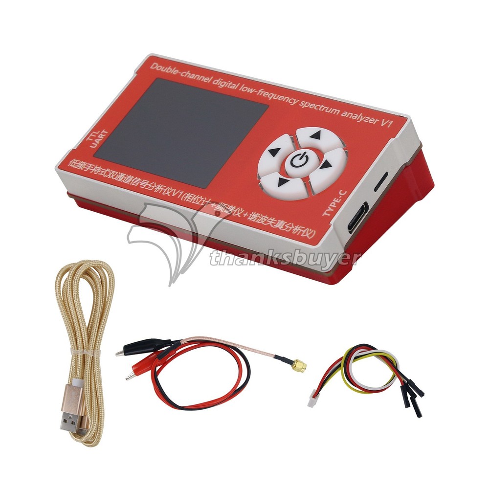 2-CH Digital Spectrum Analyzer 10Hz-800kHz Phase Difference Detection Module