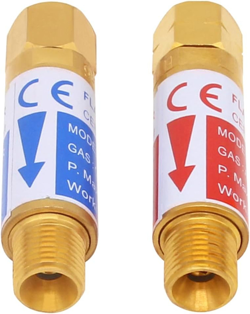 Oxygen & Acetylene Flashback Arrestors Set for Regulator 9/16-18 Thread