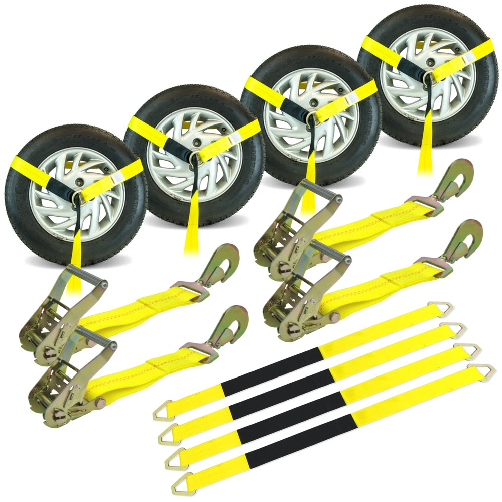 VULCAN Economy Car Tie Down Kit (Snap Hook)