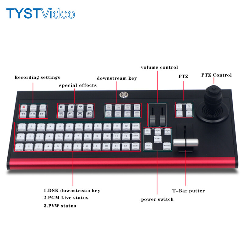 TYST TY-1500HD Control Panel Studio Vmix Live Broadcast Recording Video Switcher