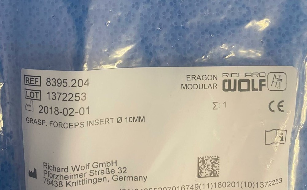 R. Wolf 8395.204 Grasping Forceps Insert 10mm Laparoscopy