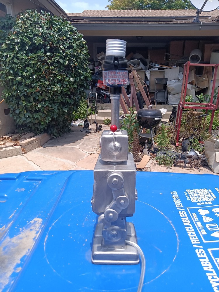 robot table top lamp sci fi
