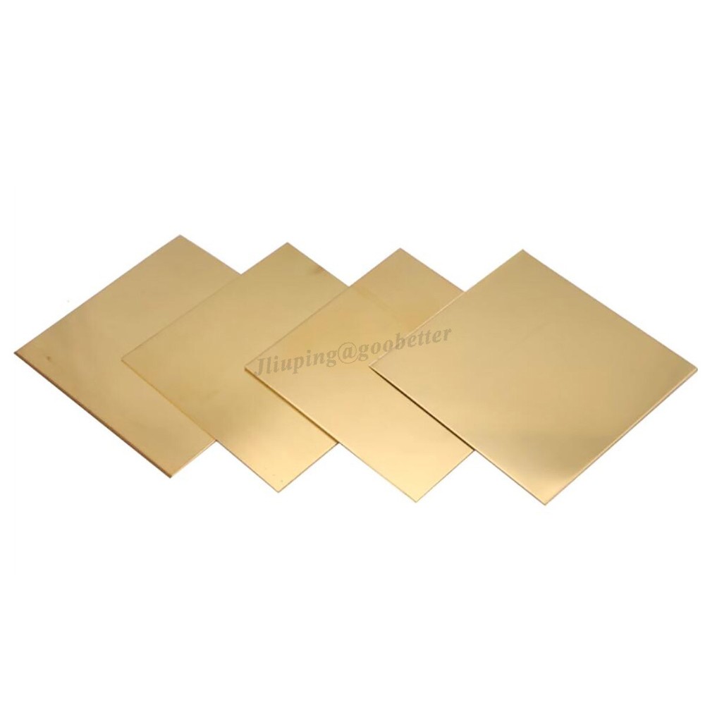 H62 Brass Sheet Plate Solid Panel Board Thick 0.3mm-6mm Various Sizes Laser Cut