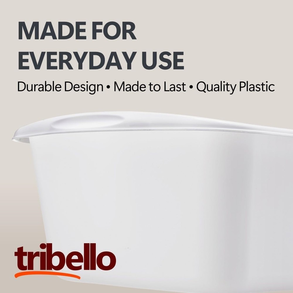 Heavy-Duty 12 Quart Plastic Dishpan - Ideal for Soaking and Storage Solutions
