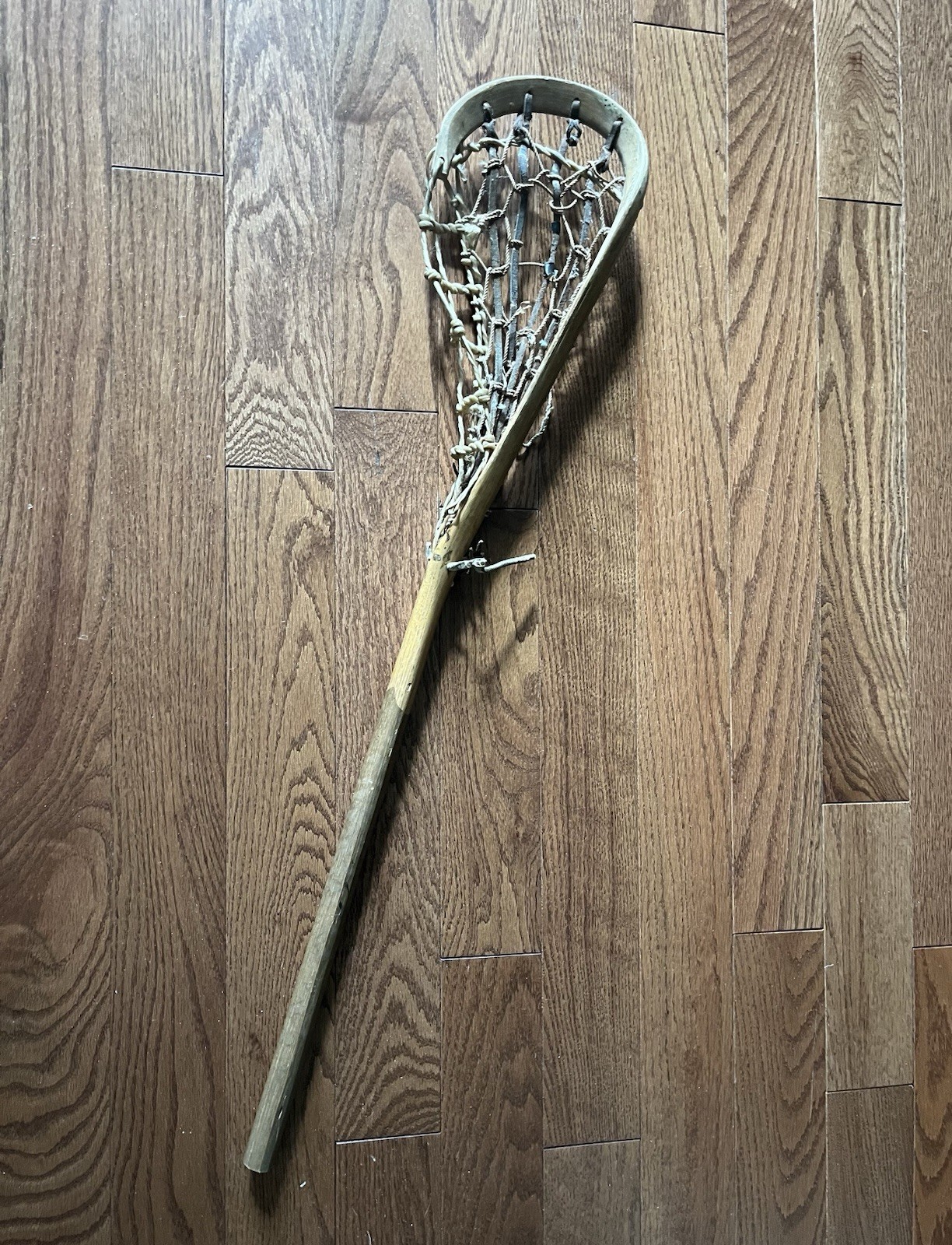 Vintage Youth/Mite Canadian Wood Box Lacrosse Stick - 32”