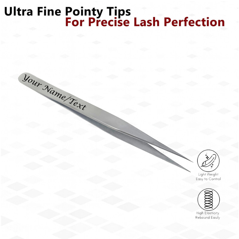 Crafted to Create – 8pc Silver Tweezer Set for Lash Extensions & Craft Precision