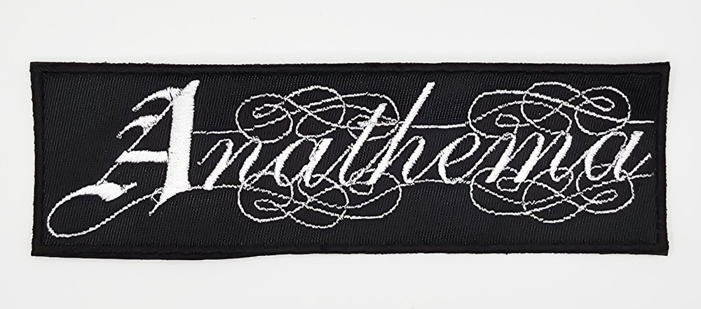ANATHEMA GRAY LOGO SHAPED BORDER EMBROIDERED PATCH