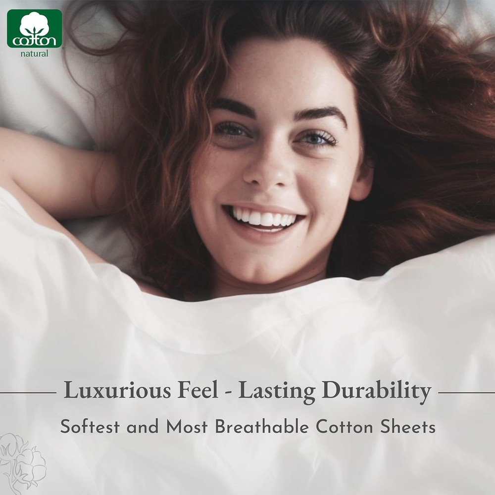 Bedding Set - 400-thread-count satin weave fabric, 100% natural cotton