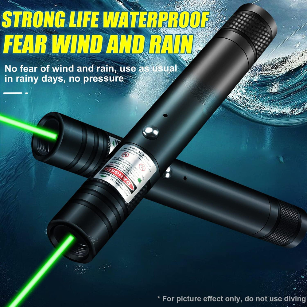 Green Laser Pointer High Power, Rechargeable Flashlight with Laser Pointer, Long