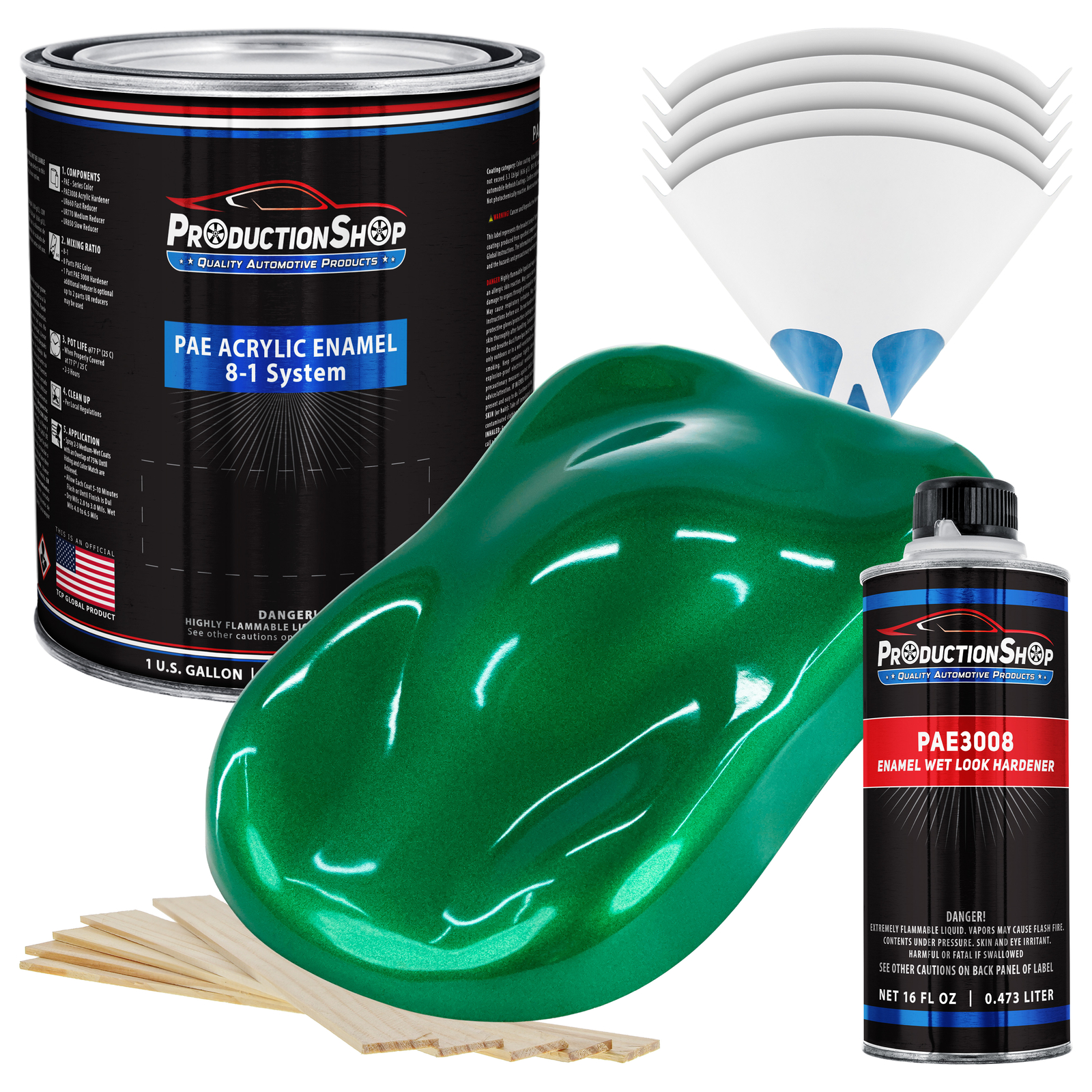 ProductionShop Emerald Green Metallic Acrylic Enamel Gallon Kit, Auto Paint