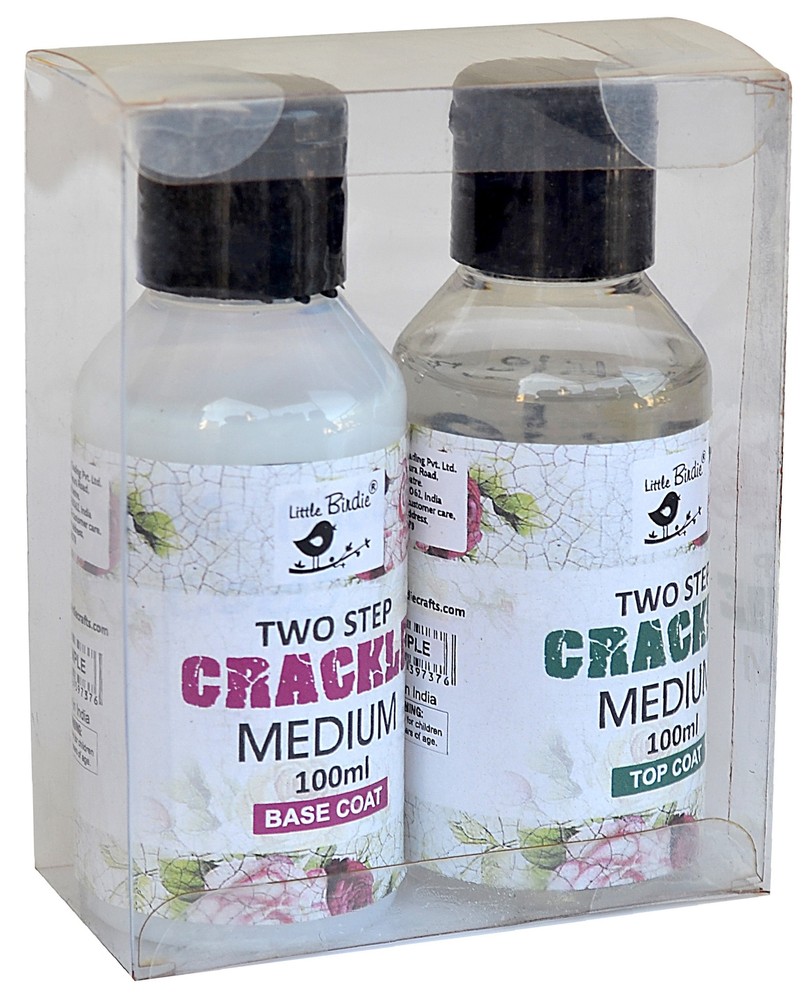 Little Birdie Two Step Crackle Medium 100ml-Top and Base Coat