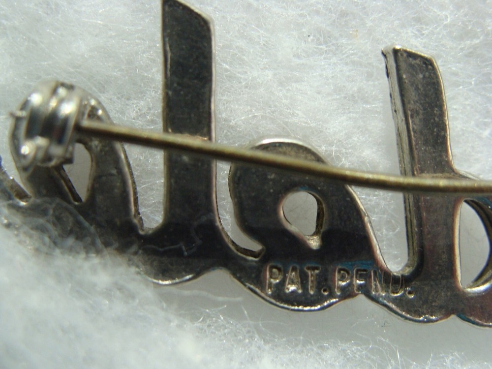 VINTAGE PIN 1.5” BROOCH In Script “ADELE”