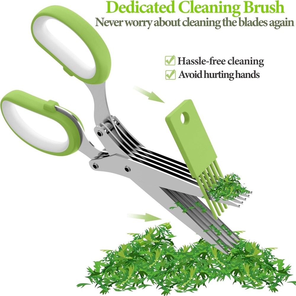 2025 Upgraded Herb Scissors, Effortless Herb Shears Cutter Tool