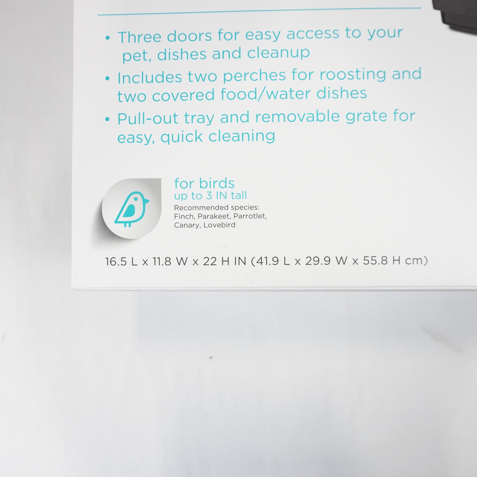 You & Me Parakeet Habitat Scallop Top Cage In Gray With Perches & Covered Dishes