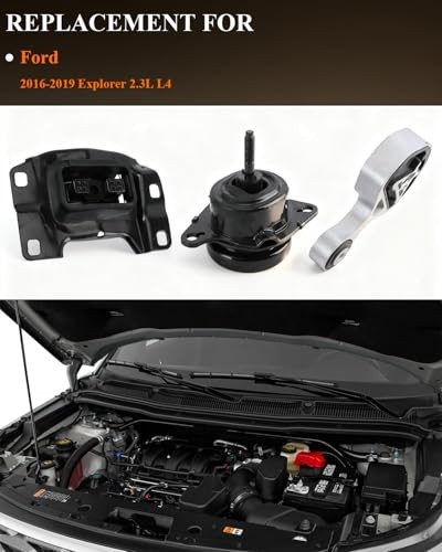 Engine Motor Mount & Trans Mount Replacement 2016-2019 Ford Explorer 2.3L L4