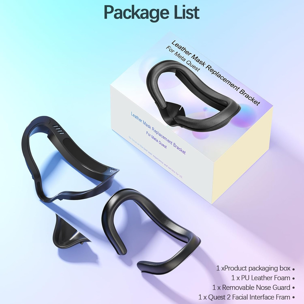 Face Cushion Pad for Meta Quest 2 VR Facial Interface Replacement PU Leather ...
