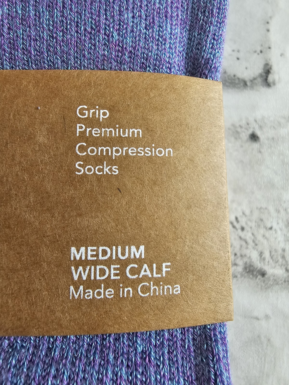 Wellow Size Medium Wide Calf Bamboo Compression Socks In Galaxy Twist