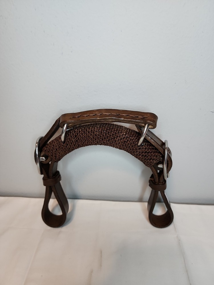 Leather Braided Curb 1"