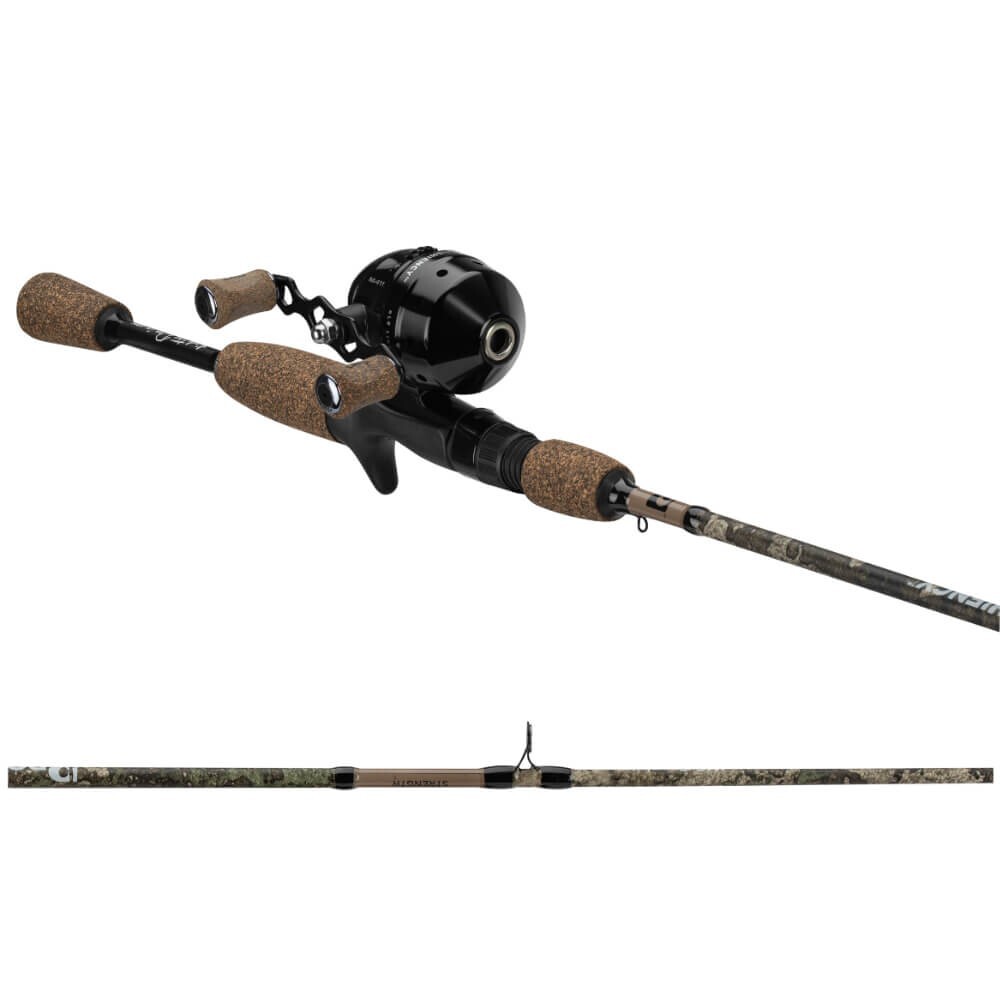 LOT OF 3 PROFISHIENCY CAMO SPINCAST MICRO REEL 6-FOOT / 2-PIECE ROD MED HEAVY