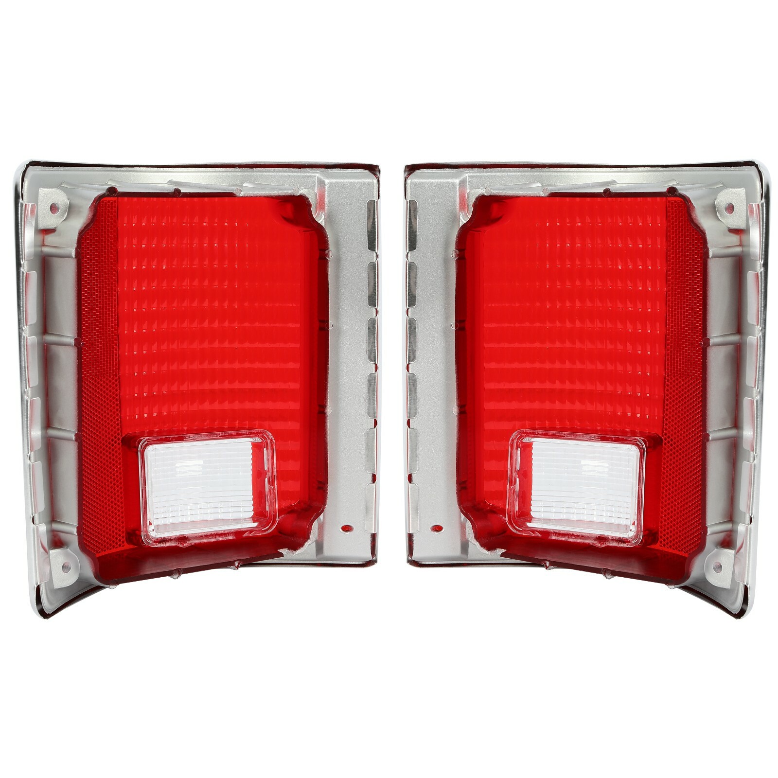 Tail Lights Taillamps w/chrome Bezel Pair For 73-91 Chevrolet C10 K10 GMC Sierra