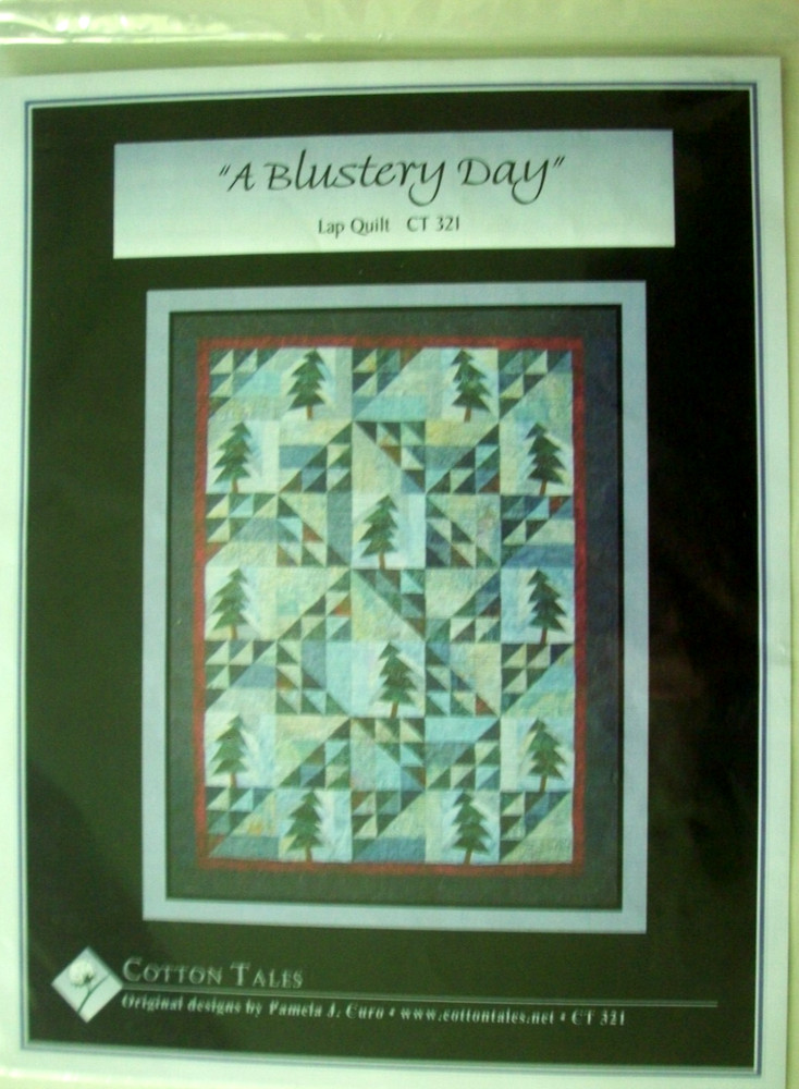 A Blustery Day pieced scrap quilt pattern