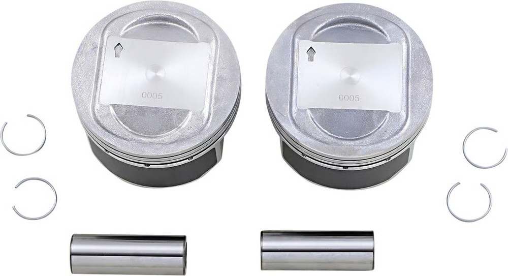 Drag Specialties Piston Kit (95ci.) - .005in. Oversize, 9.0:1 Compression