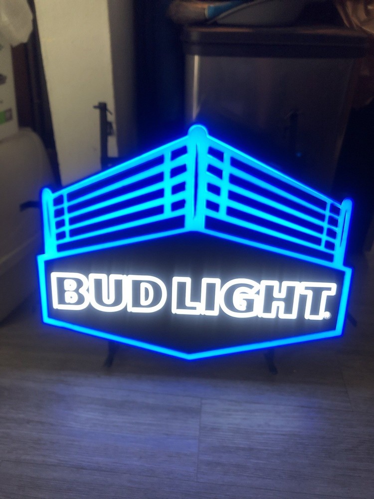 Budlight Boxing 🥊 Ring Led Good Pre Owned Condition Measures 27”x 22”