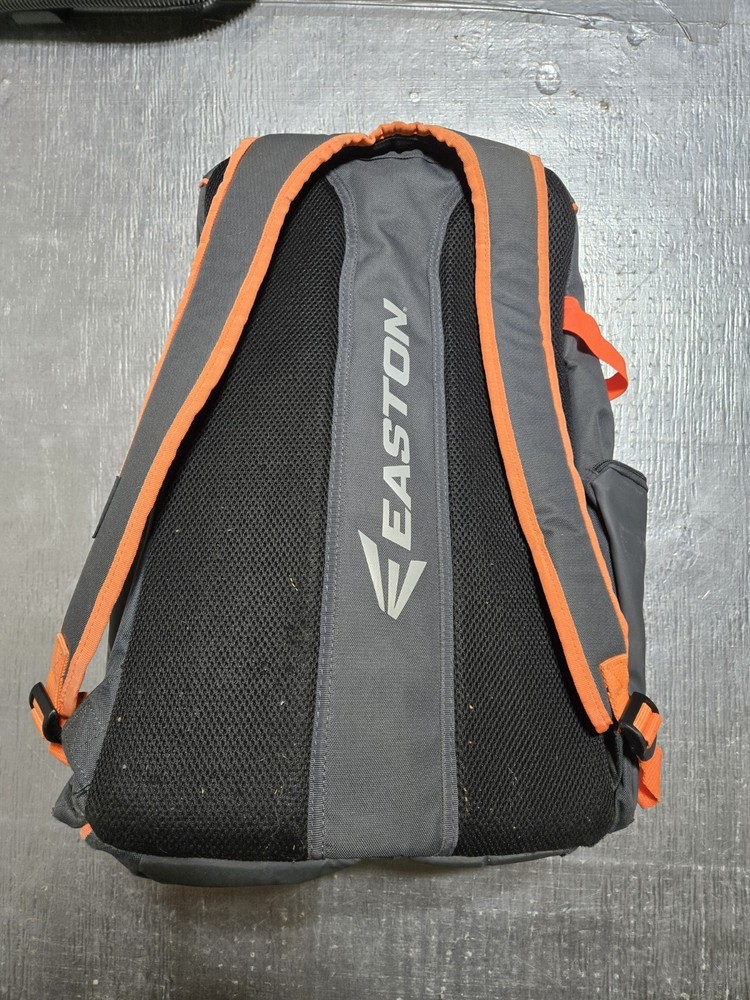 Easton Baseball Bag Backpack Orange and gray