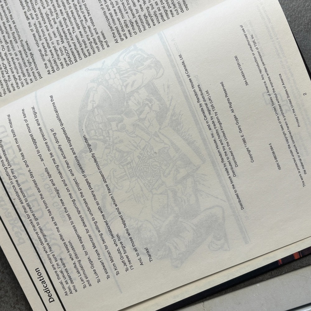 UNEARTHED ARCANA 1985 Dungeons & Dragons