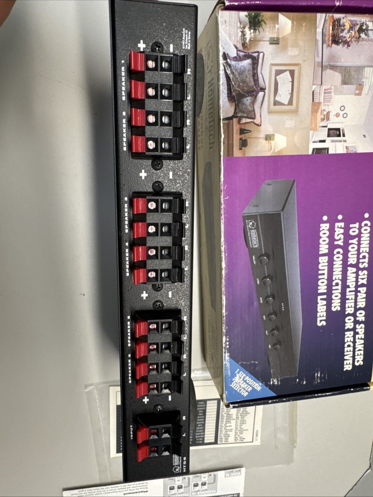 HOMETECH HTS6 6 Channel Speaker Selection System Black