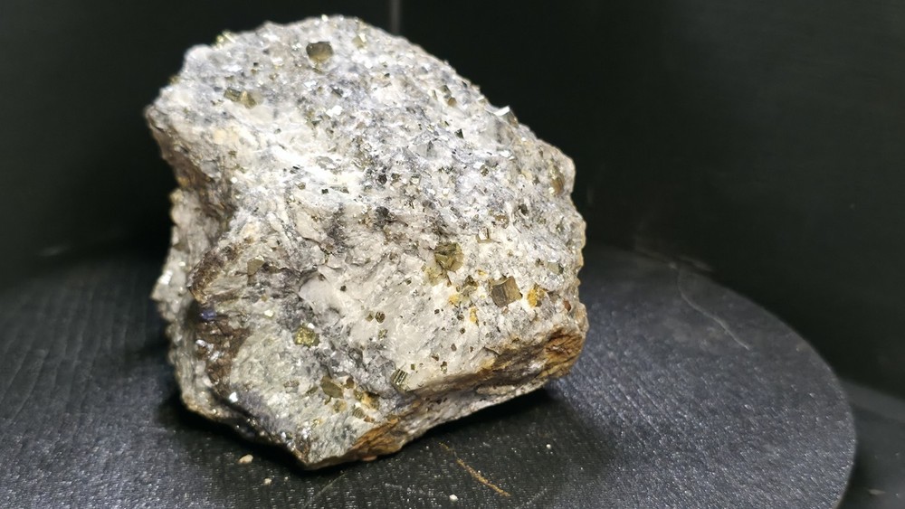 UV Reactive Pyrite On Calcite Specimen