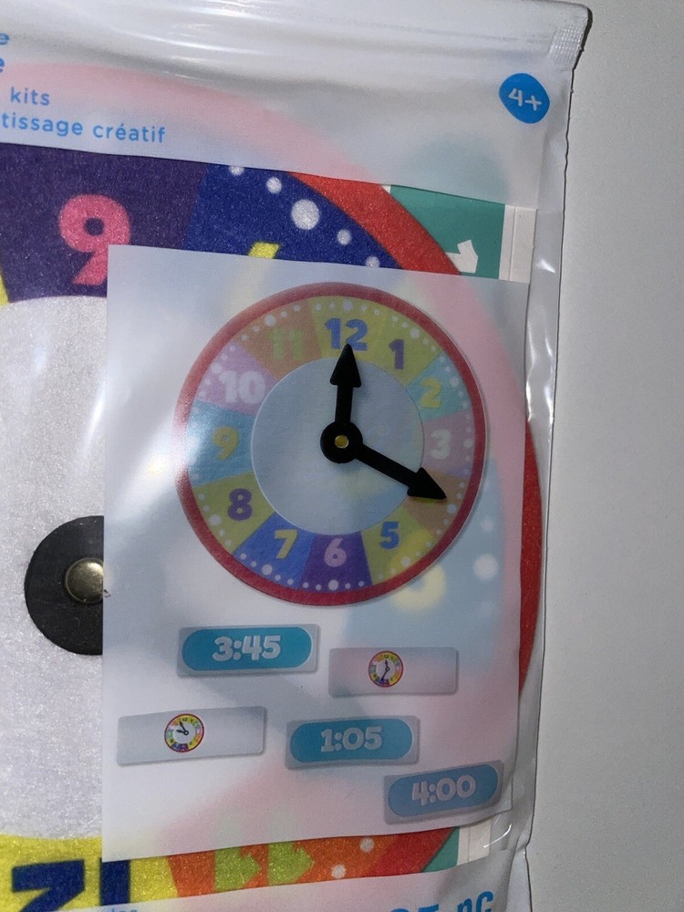 Creatology Felt Play Clock Kit 25 Pc Creative Learning Activity Kit Telling Time