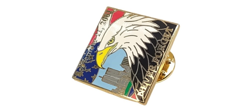 911 Never Forget with Eagle 1.125-inch Lapel Pin P14226