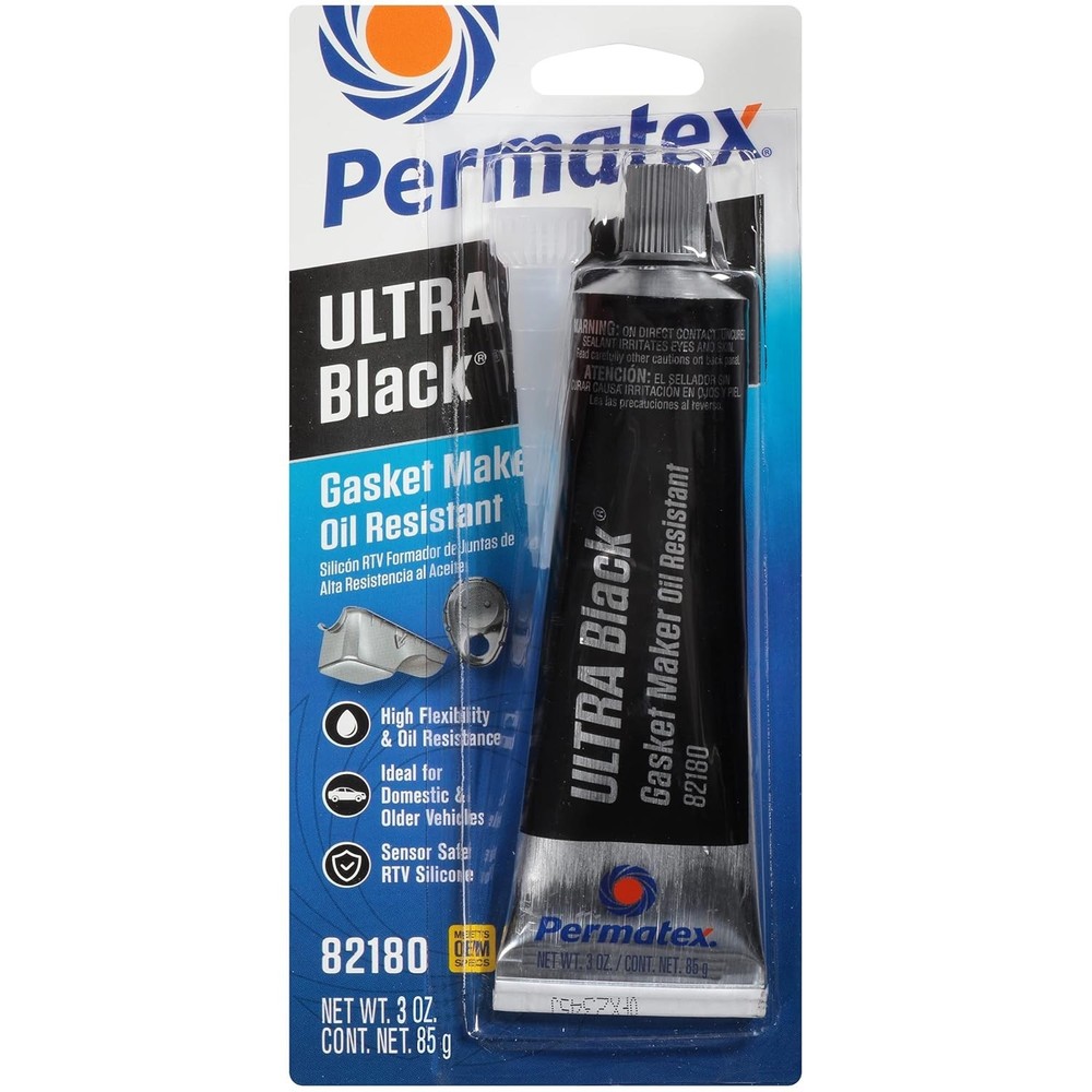 3 oz Sensor Safe Ultra Black Silicone Gasket Maker - Durable & Fast-Curing