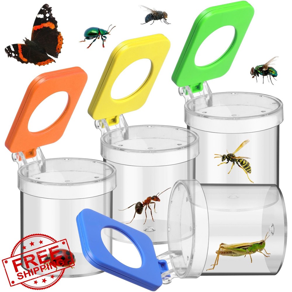 Halloscume 4 Bug Viewers, Insect Catcher Magnifier Kit