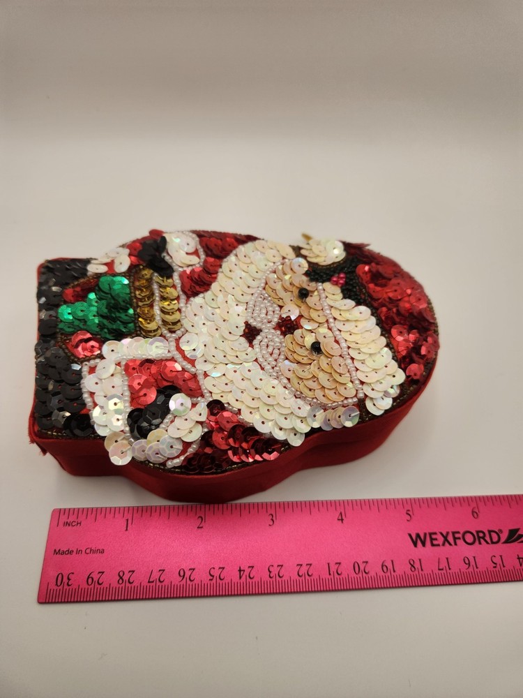 GAC Sequin Santa Gift or Trinket Box