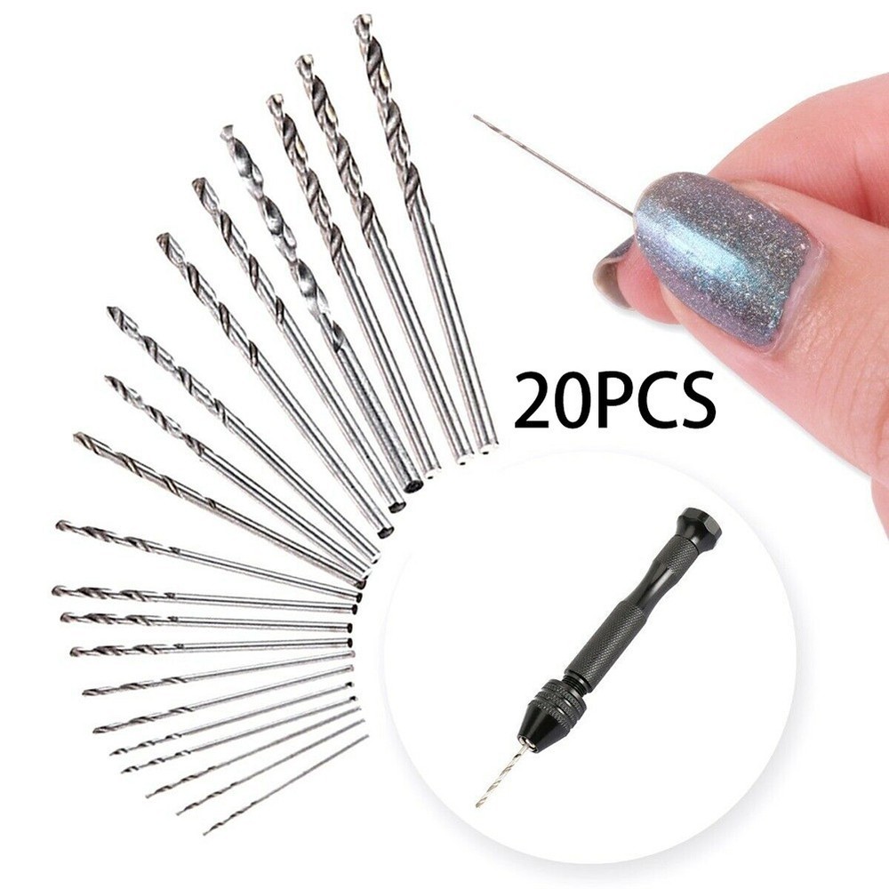 Small Drill Bit Set Tools Woodworking Supplies 20 Pcs/set Accessory New