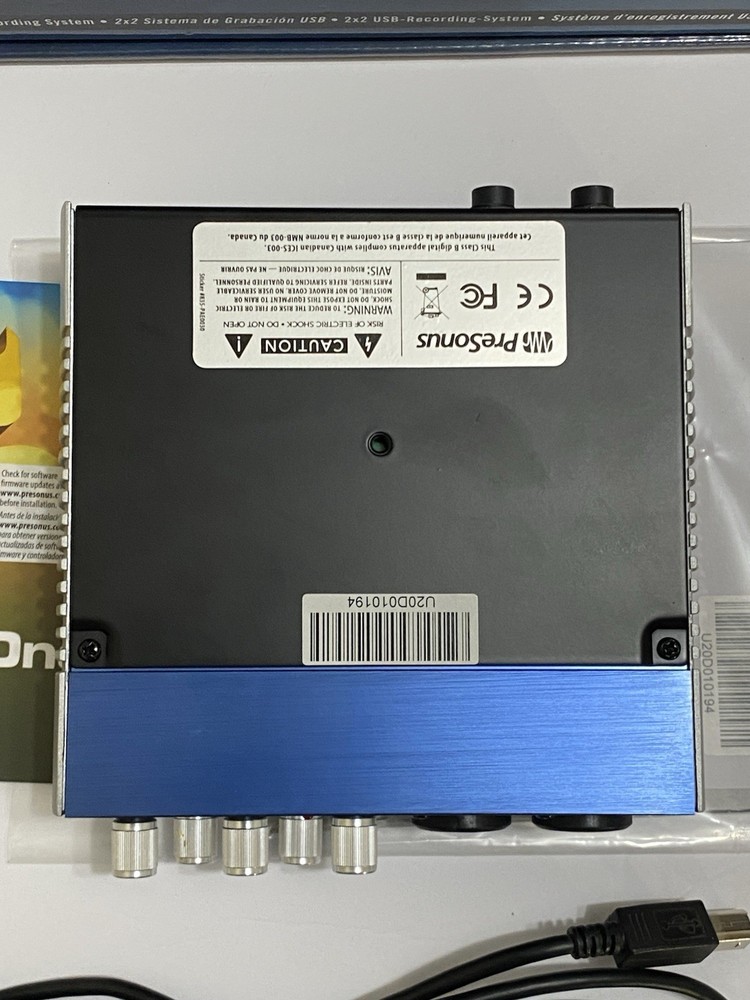 PreSonus AudioBox USB 2x2 Recording System MIDI Interface