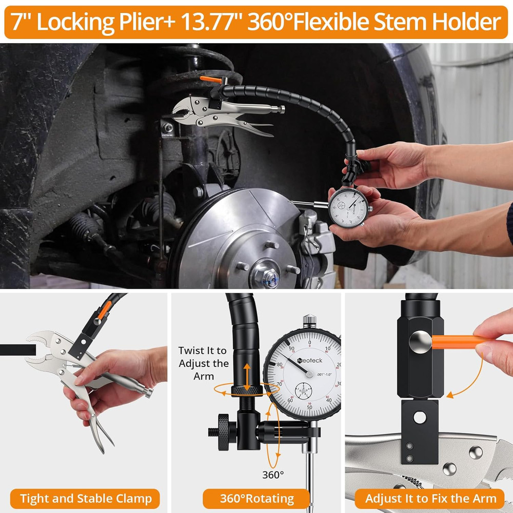 Precision 1" Digital Indicator & Disc Brake Rotor Measurement Set