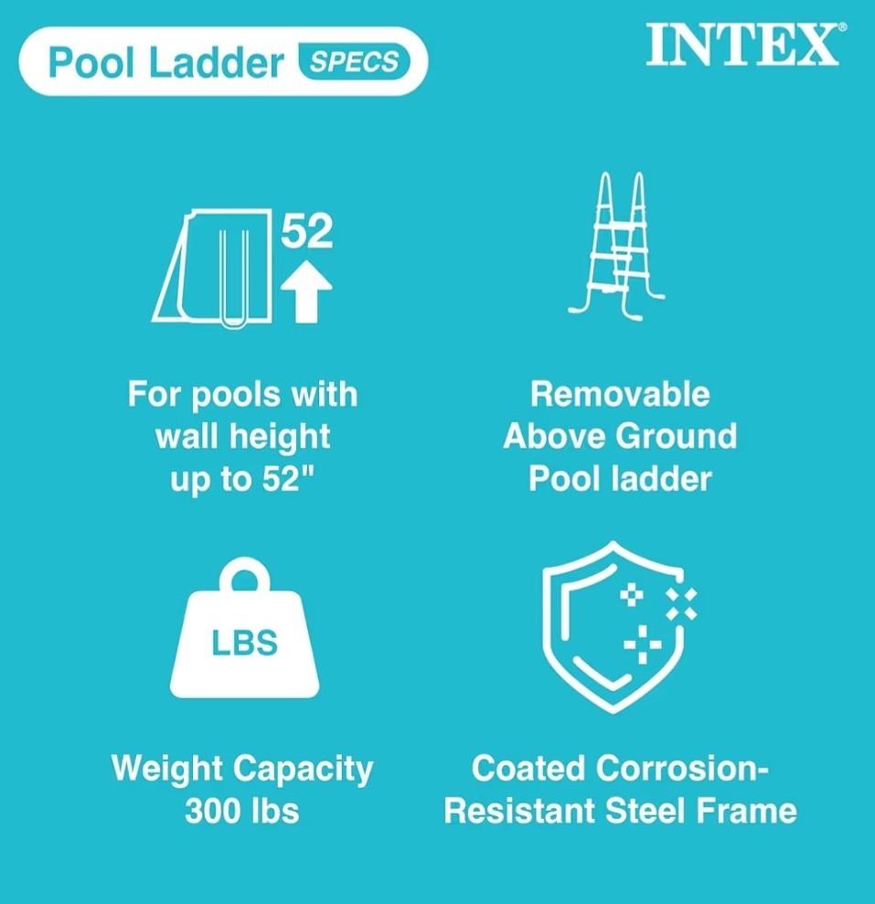 Intex 52" Pool Ladder With Skimmer