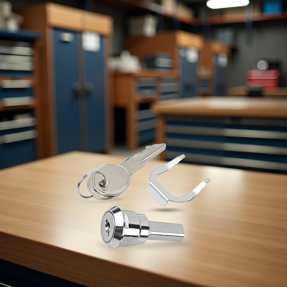 A Set Silver Universal Stainless Toolbox Lock, Lock Iron Cabinet 2