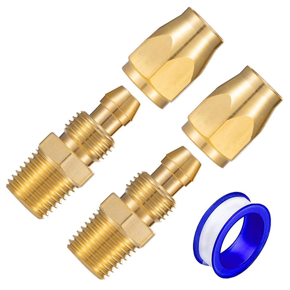 Breezliy Premium Solid Brass 2PCS Reusable Replacement 1/4 Inch, Bronze