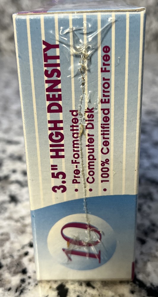 High Density 3.5" Computer Disk Pre-Formatted 10 pack NEW SEALED
