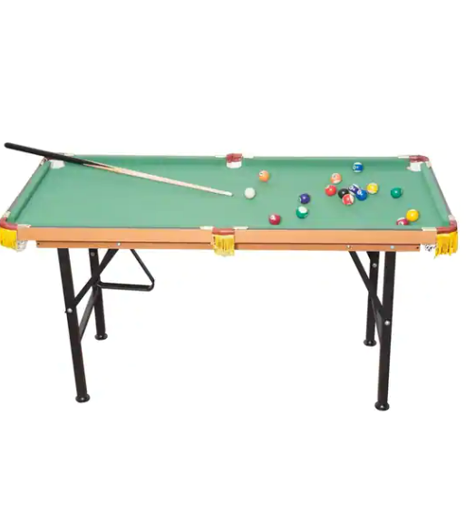 Table Pool Folding Billiard Game Portable Foldable Ft Balls Cues Set Fairmont